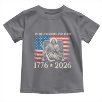 250 Years Faith and Freedom Christian Toddler T Shirt Jesus Hockey Player 4th of July American Flag