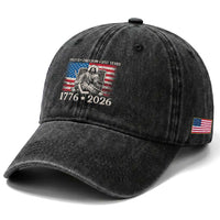 250 Years Faith and Freedom Christian Washed Cotton Baseball Cap Jesus Hockey Player 4th of July American Flag