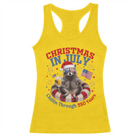 Raccoon 250th Anniversary Racerback Tank Top Christmas in July