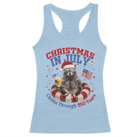 Raccoon 250th Anniversary Racerback Tank Top Christmas in July