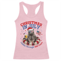 Raccoon 250th Anniversary Racerback Tank Top Christmas in July