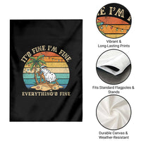 Snowman in july Garden Flag Hawaian Beach Vacation Christmas in July