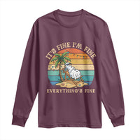 Snowman in july Long Sleeve Shirt Hawaian Beach Vacation Christmas in July