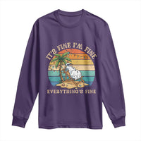 Snowman in july Long Sleeve Shirt Hawaian Beach Vacation Christmas in July