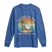 Snowman in july Long Sleeve Shirt Hawaian Beach Vacation Christmas in July