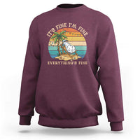 Snowman in july Sweatshirt Hawaian Beach Vacation Christmas in July