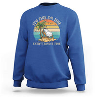 Snowman in july Sweatshirt Hawaian Beach Vacation Christmas in July