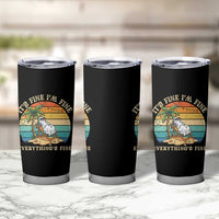 Snowman in july Tumbler Cup Hawaian Beach Vacation Christmas in July