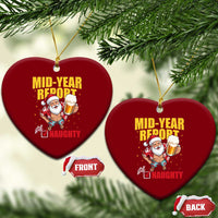 Mid-Year Report Still Naughty Ceramic Ornament Funny Santa Christmas In July