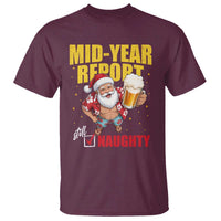 Mid-Year Report Still Naughty T Shirt Funny Santa Christmas In July