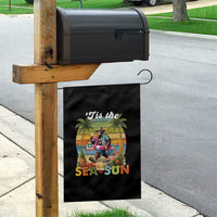 Hawaiian Bigfoot Christmas In July Garden Flag Tis The Sea-Sun