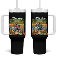 Hawaiian Bigfoot Christmas In July Tumbler With Handle Tis The Sea-Sun