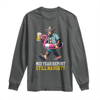 Mid-Year Report Still Naughty Long Sleeve Shirt Funny Bigfoot Drinking Beer Christmas in July