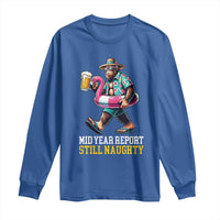 Mid-Year Report Still Naughty Long Sleeve Shirt Funny Bigfoot Drinking Beer Christmas in July