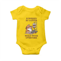 Funny Cat Drinking Coffee Baby Onesie I Dont Care What Day It Is Its Early I Want Coffee - Wonder Print Shop