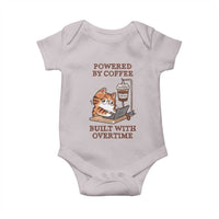 Funny Cat Drinking Coffee Baby Onesie I Dont Care What Day It Is Its Early I Want Coffee - Wonder Print Shop
