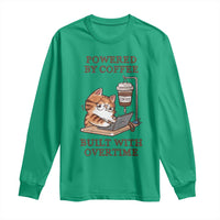 Funny Cat Drinking Coffee Long Sleeve Shirt I Dont Care What Day It Is Its Early I Want Coffee - Wonder Print Shop