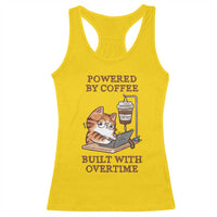Funny Cat Drinking Coffee Racerback Tank Top I Dont Care What Day It Is Its Early I Want Coffee - Wonder Print Shop