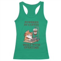 Funny Cat Drinking Coffee Racerback Tank Top I Dont Care What Day It Is Its Early I Want Coffee - Wonder Print Shop