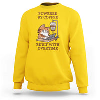 Funny Cat Drinking Coffee Sweatshirt I Dont Care What Day It Is Its Early I Want Coffee - Wonder Print Shop