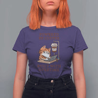 Funny Cat Drinking Coffee T Shirt For Women I Dont Care What Day It Is Its Early I Want Coffee - Wonder Print Shop