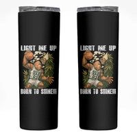 Funny Bigfoot Basketball Skinny Tumbler Light Me Up Born To Shine - Wonder Print Shop