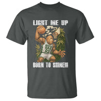 Funny Bigfoot Basketball T Shirt Light Me Up Born To Shine - Wonder Print Shop
