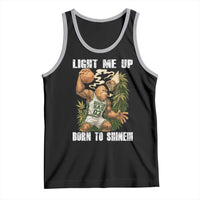 Funny Bigfoot Basketball Tank Top Light Me Up Born To Shine - Wonder Print Shop