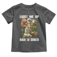 Funny Bigfoot Basketball Toddler T Shirt Light Me Up Born To Shine - Wonder Print Shop