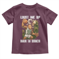 Funny Bigfoot Basketball Toddler T Shirt Light Me Up Born To Shine - Wonder Print Shop
