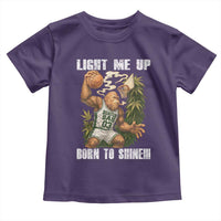 Funny Bigfoot Basketball Toddler T Shirt Light Me Up Born To Shine - Wonder Print Shop