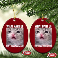 Funny Math Cat Lover Ceramic Ornament What Part Of Do Not You Understand - Wonder Print Shop