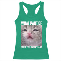 Funny Math Cat Lover Racerback Tank Top What Part Of Do Not You Understand - Wonder Print Shop