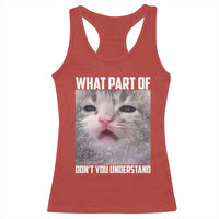 Funny Math Cat Lover Racerback Tank Top What Part Of Do Not You Understand - Wonder Print Shop