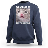 Funny Math Cat Lover Sweatshirt What Part Of Do Not You Understand - Wonder Print Shop