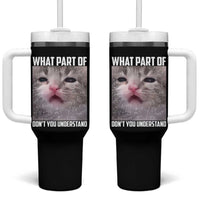 Funny Math Cat Lover Tumbler With Handle What Part Of Do Not You Understand - Wonder Print Shop