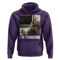 Tech Support Cat Hoodie I'm Thinking Funny Computer Engineer Coding Kitty - Wonder Print Shop