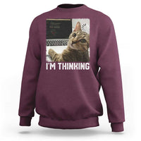 Tech Support Cat Sweatshirt I'm Thinking Funny Computer Engineer Coding Kitty - Wonder Print Shop