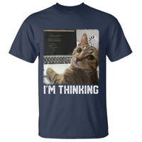Tech Support Cat T Shirt I'm Thinking Funny Computer Engineer Coding Kitty - Wonder Print Shop