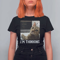 Tech Support Cat T Shirt For Women I'm Thinking Funny Computer Engineer Coding Kitty - Wonder Print Shop