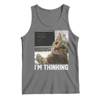 Tech Support Cat Tank Top I'm Thinking Funny Computer Engineer Coding Kitty - Wonder Print Shop