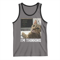 Tech Support Cat Tank Top I'm Thinking Funny Computer Engineer Coding Kitty - Wonder Print Shop