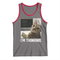 Tech Support Cat Tank Top I'm Thinking Funny Computer Engineer Coding Kitty - Wonder Print Shop