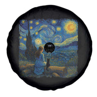Cute Cat Starry Night Spare Tire Cover Kitty Lovers - Wonder Print Shop