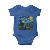 Cute Cat Starry Night Baby Onesie Kitty Lovers - Wonder Print Shop