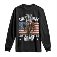 US Army Veteran Tribute Long Sleeve Shirt American Flag Angel Soldier Memorial - Wonder Print Shop