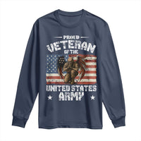 US Army Veteran Tribute Long Sleeve Shirt American Flag Angel Soldier Memorial - Wonder Print Shop