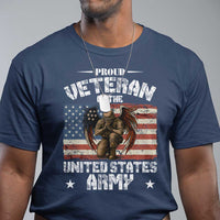US Army Veteran Tribute T Shirt American Flag Angel Soldier Memorial - Wonder Print Shop