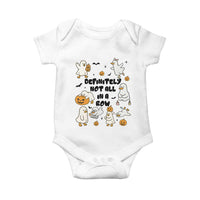Funny Duck Ghost Halloween Baby Onesie Most Definitely Not All In A Row - Wonder Print Shop