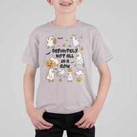 Funny Duck Ghost Halloween T Shirt For Kid Most Definitely Not All In A Row - Wonder Print Shop